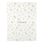 Personalized Baby Swaddle Blanket — Christian Dove & Cross Newborn Gift