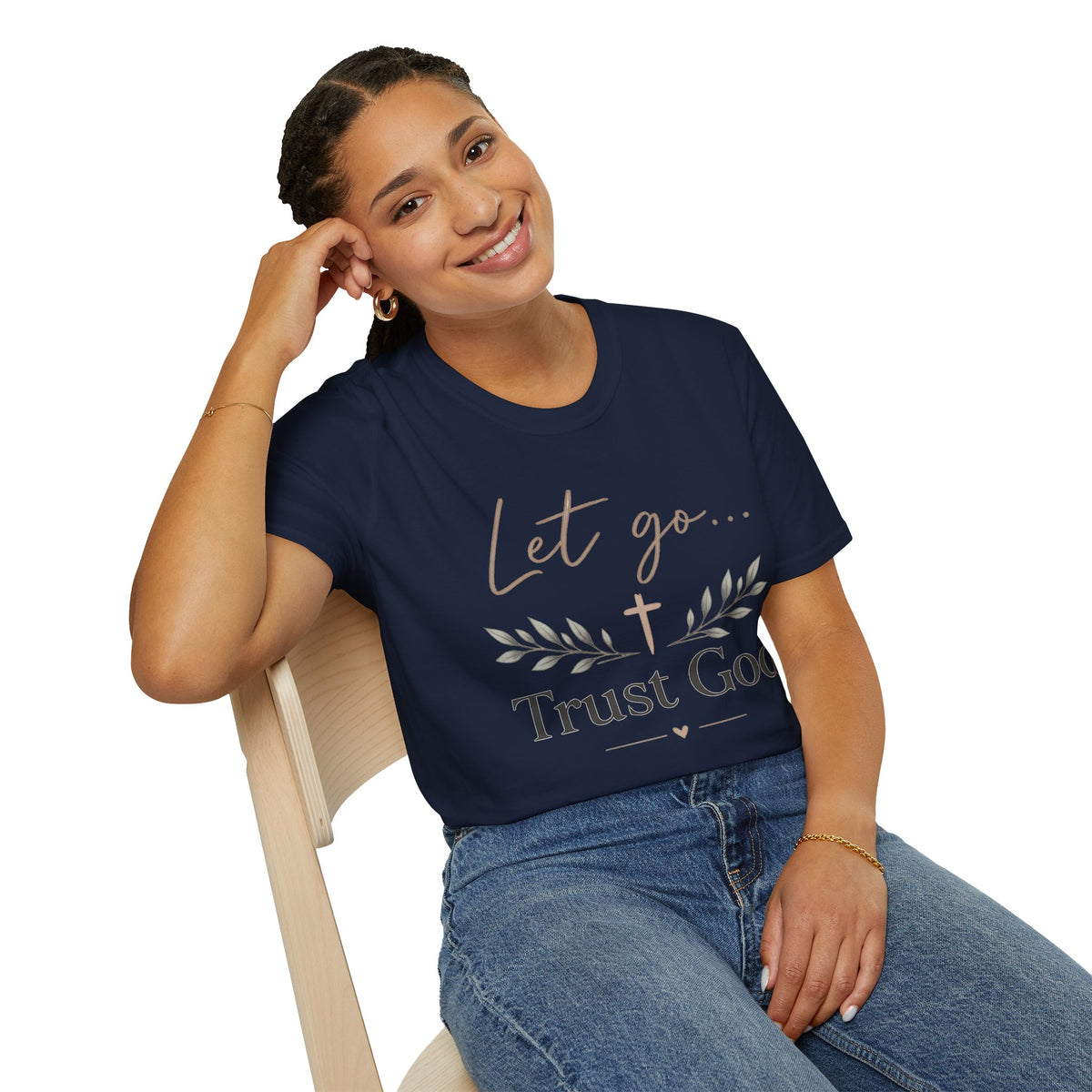 Trust God Christian T-Shirt – "Let Go… Trust God" Inspirational Tee