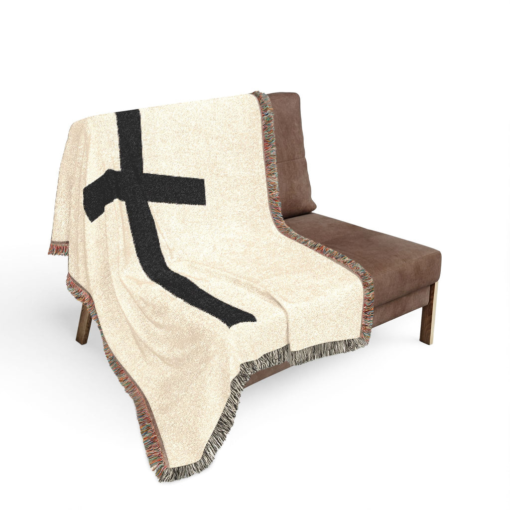 PERSONALIZABLE Woven Blanket —  Keep the cross or use your own image!