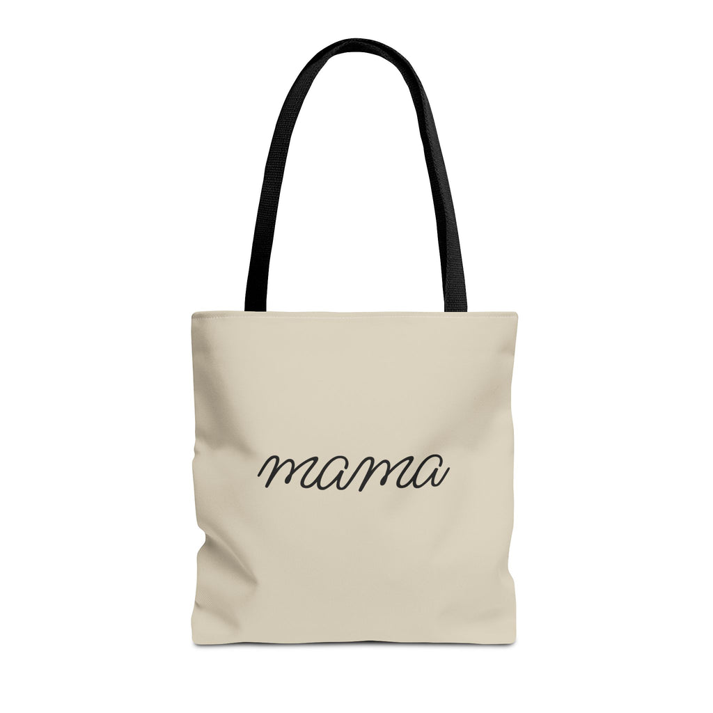 Mama Tote Bag — "God is within her; She will not fall" Script Canvas Tote
