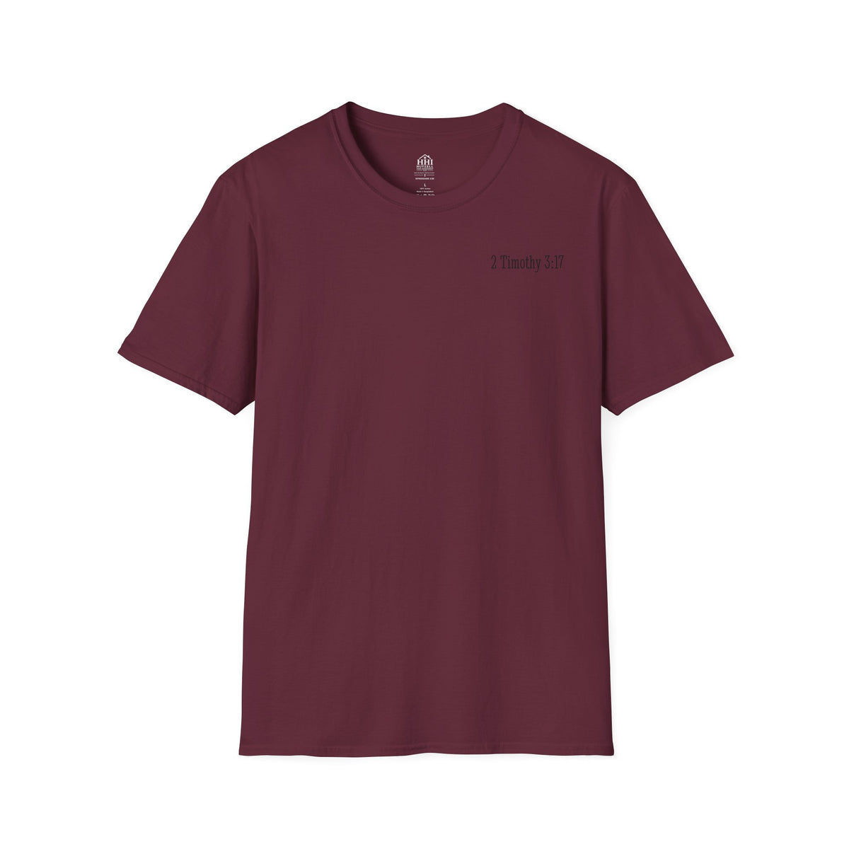 Equipped Cross T-Shirt — Christian Faith Shirt with 'Equipped' Back Print and 2 Timothy 3:17 Chest