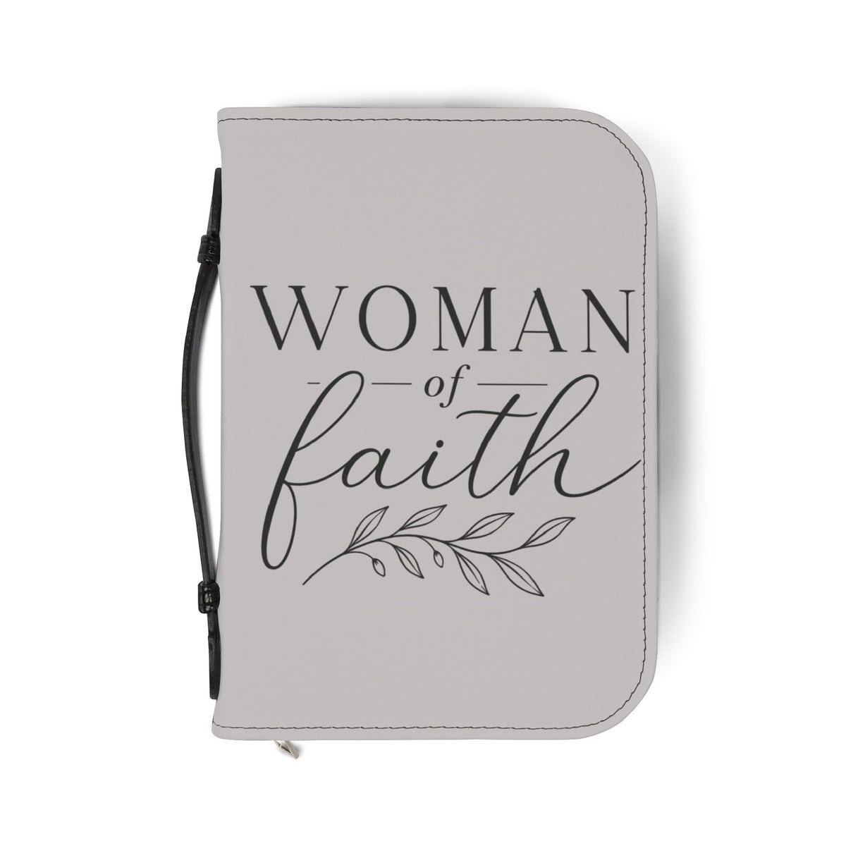 Woman of Faith Bible Cover — Zippered Leatherette Bible Case for Women