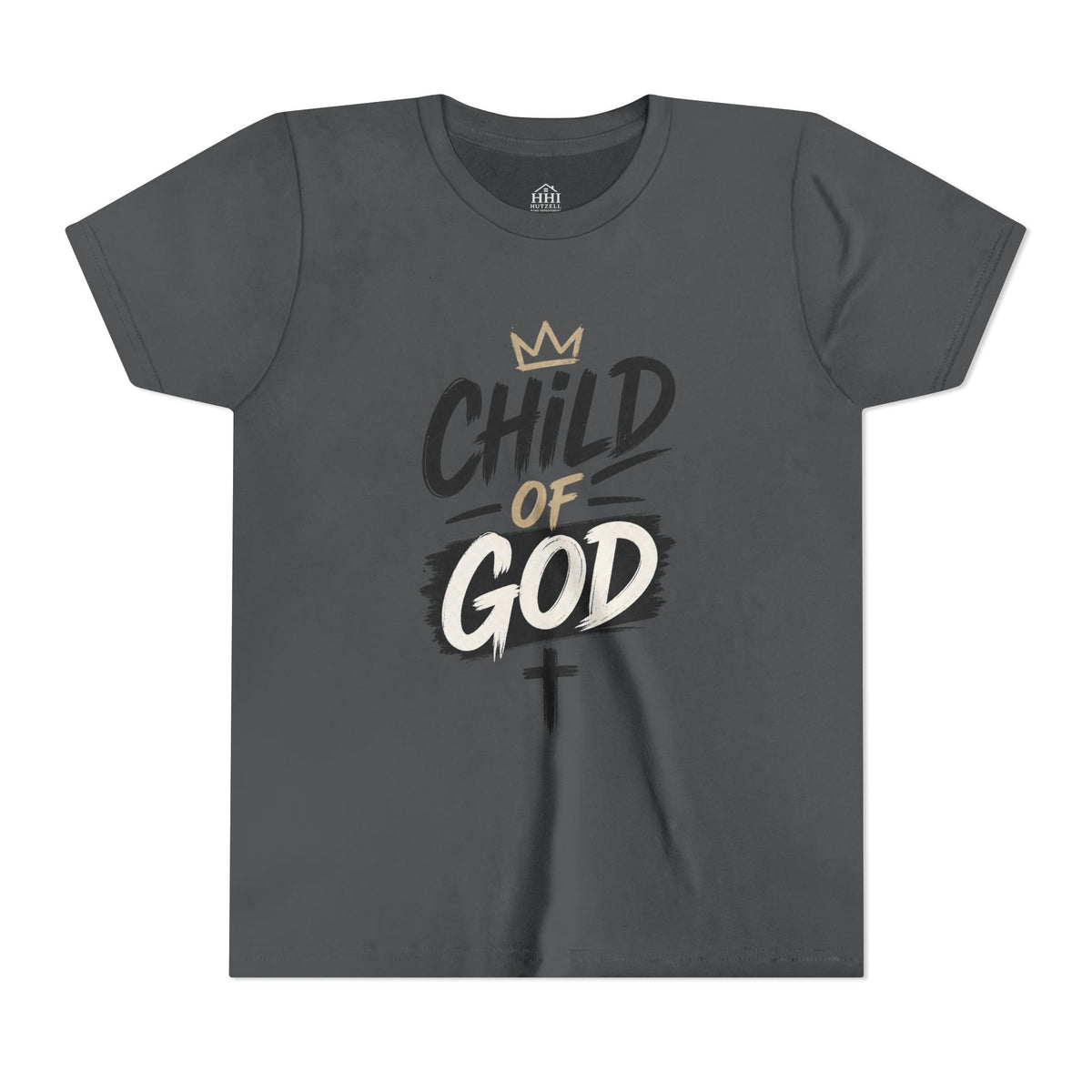 Child of God Youth Tee — Christian Kids Short Sleeve Shirt (faith, baptism, Sunday School)