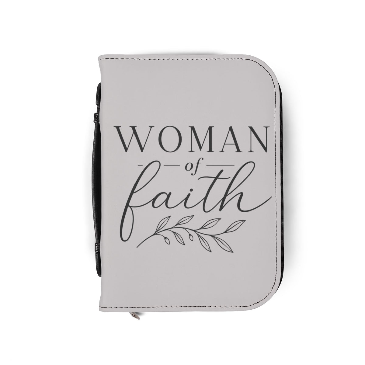Woman of Faith Bible Cover — Zippered Leatherette Bible Case for Women