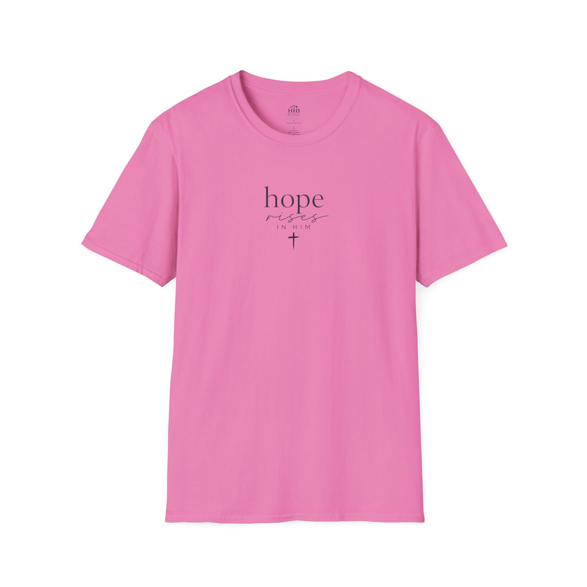 T-Shirt — 'hope' Script Tee with Cross Minimalist Christian Faith Design