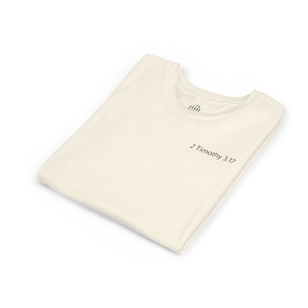 Equipped Youth Tee – Christian Kids T-Shirt with Cross & 2 Timothy 3:17