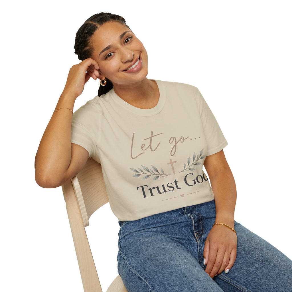 Trust God Christian T-Shirt – "Let Go… Trust God" Inspirational Tee