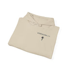 Christian Hoodie — "Ephesians 1:7" Cross Front, "But Forgiven." Back, "Not Finished / Not Perfect" Sleeve