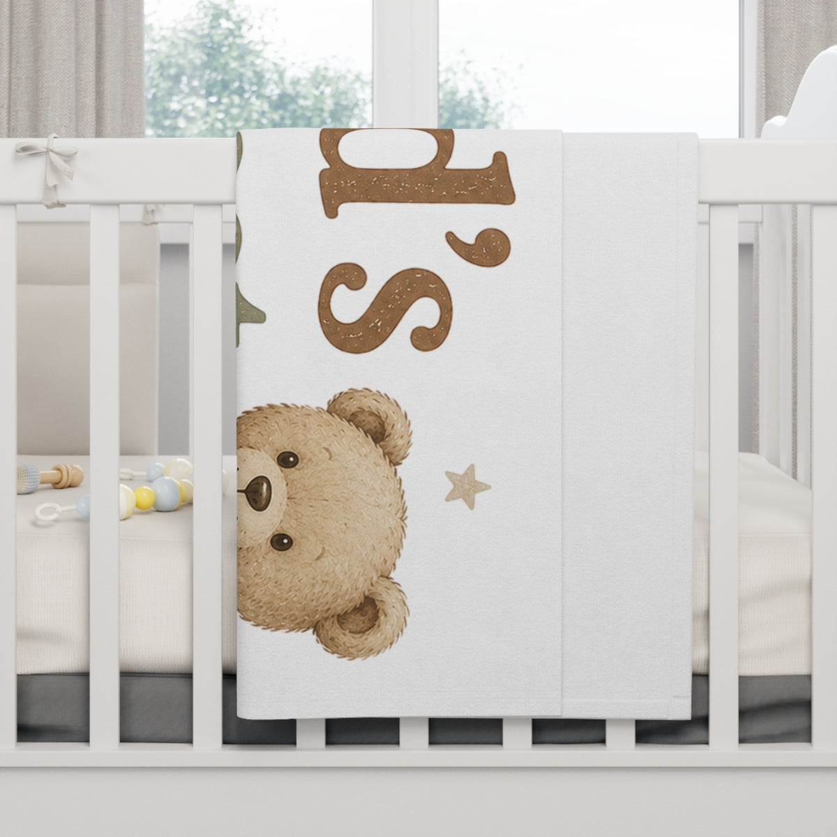 Baby Blanket — "God's Cutest Creation" Plush Fleece Nursery Throw
