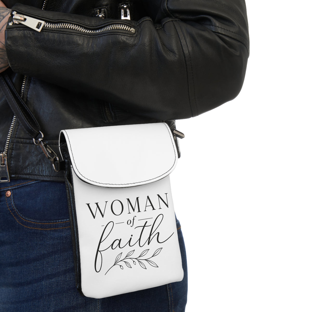 Phone Wallet — “Woman of Faith” Crossbody Cell Phone Pouch