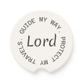 Car Coaster — “Lord, Guide My Way, Protect My Travels” Soapstone Car Cupholder Insert
