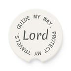 Car Coaster — “Lord, Guide My Way, Protect My Travels” Soapstone Car Cupholder Insert