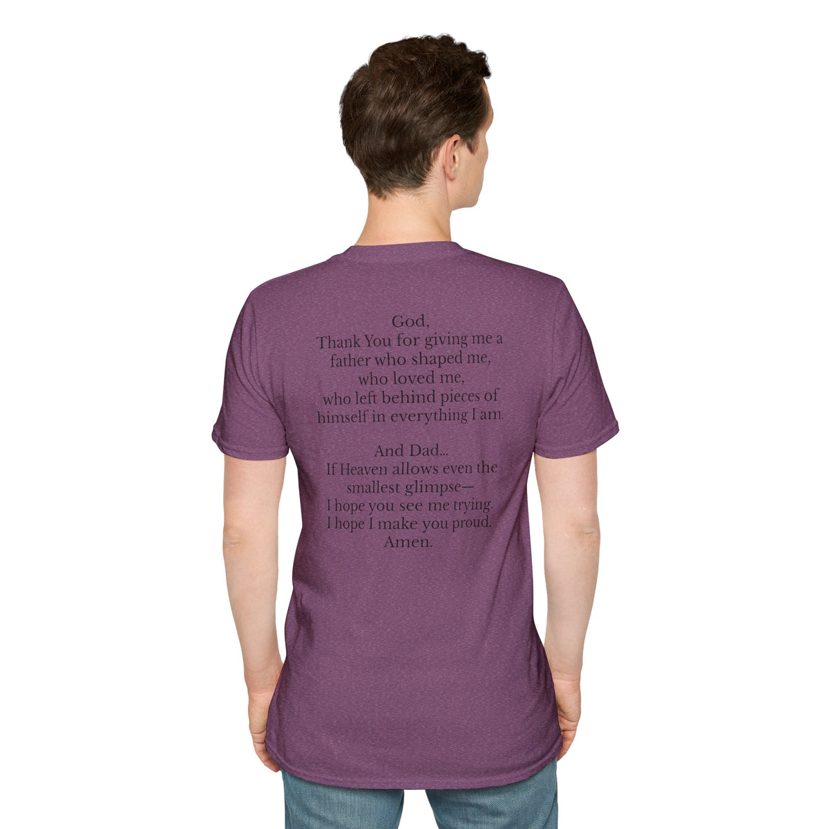 Memorial Prayer T-Shirt — 'God, Thank You for Giving Me a Father' Tribute Tee