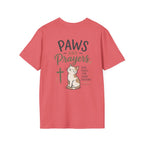 Cat 'Paws and Prayers' T-Shirt — Cute Christian Cat Graphic Tee