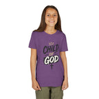 Child of God Youth Tee — Christian Kids Short Sleeve Shirt (faith, baptism, Sunday School)