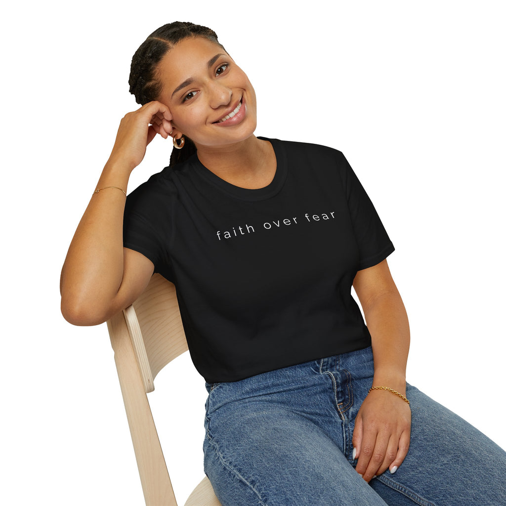 Faith Over Fear T-Shirt — Minimal Christian Inspirational Tee