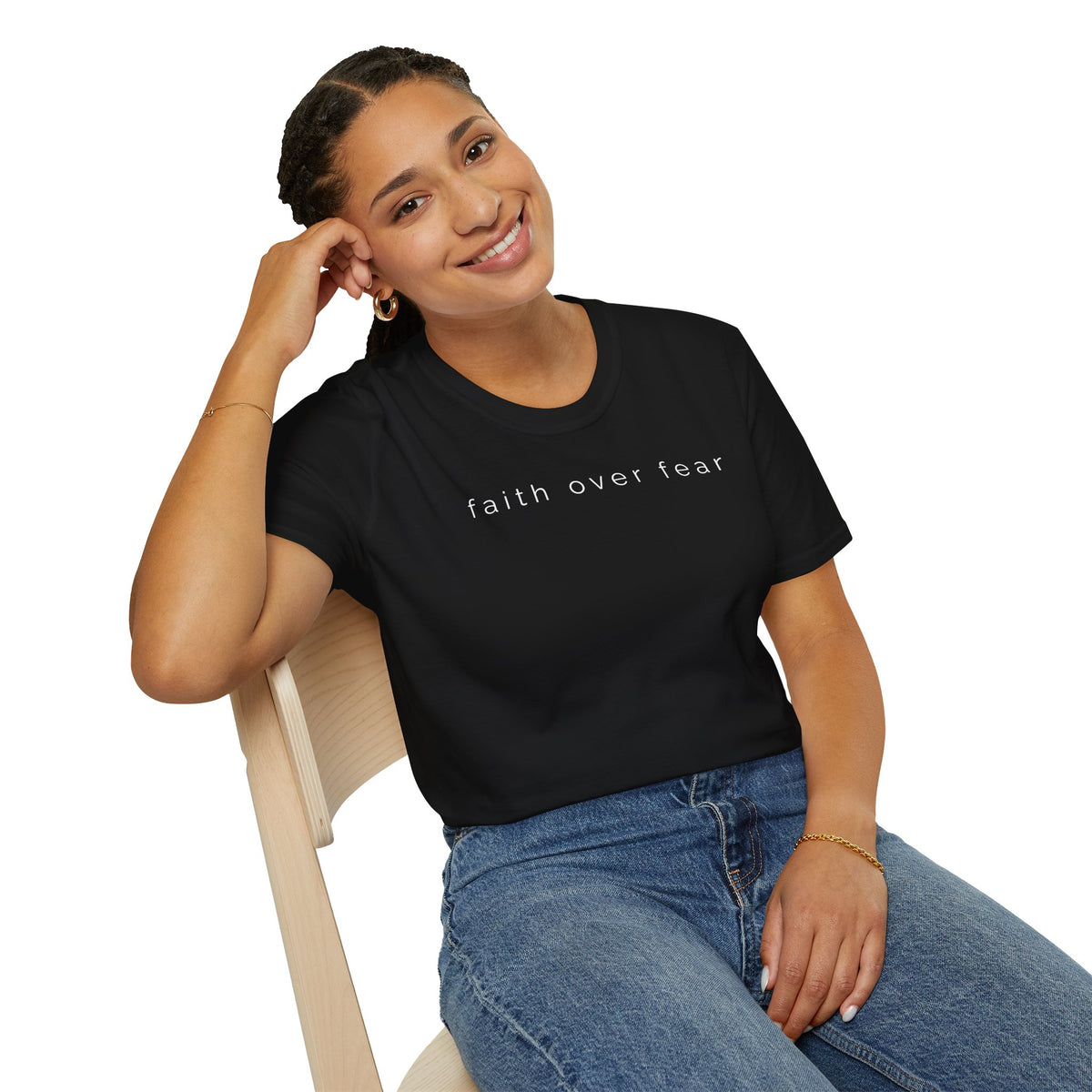 Faith Over Fear T-Shirt — Minimal Christian Inspirational Tee