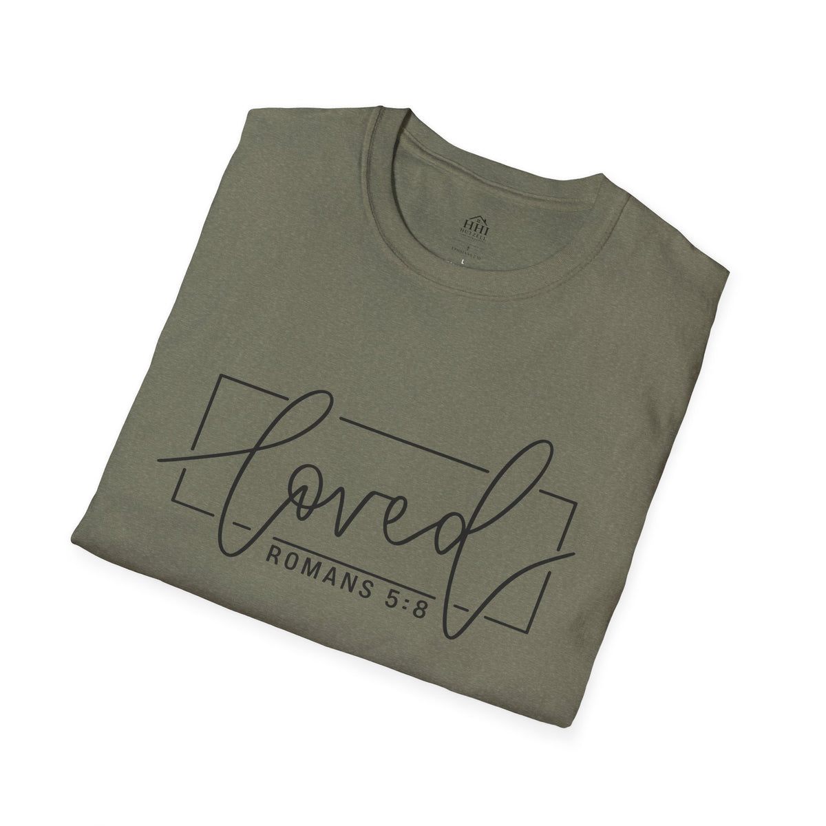 Loved Romans 5:8 Christian T-Shirt | Minimalist Faith Graphic Tee