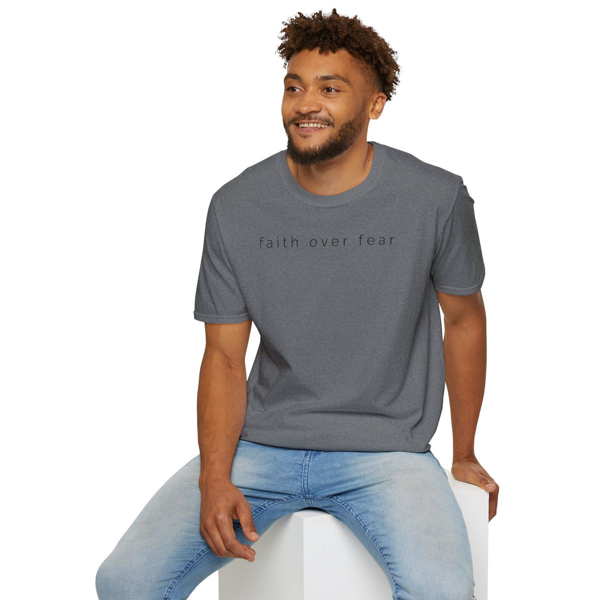 Faith Over Fear T-Shirt — Minimal Christian Inspirational Tee