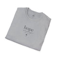 T-Shirt — 'hope' Script Tee with Cross Minimalist Christian Faith Design
