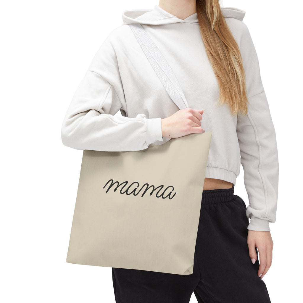 Mama Tote Bag — "God is within her; She will not fall" Script Canvas Tote