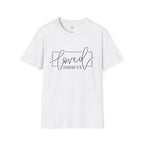 Loved Romans 5:8 Christian T-Shirt | Minimalist Faith Graphic Tee