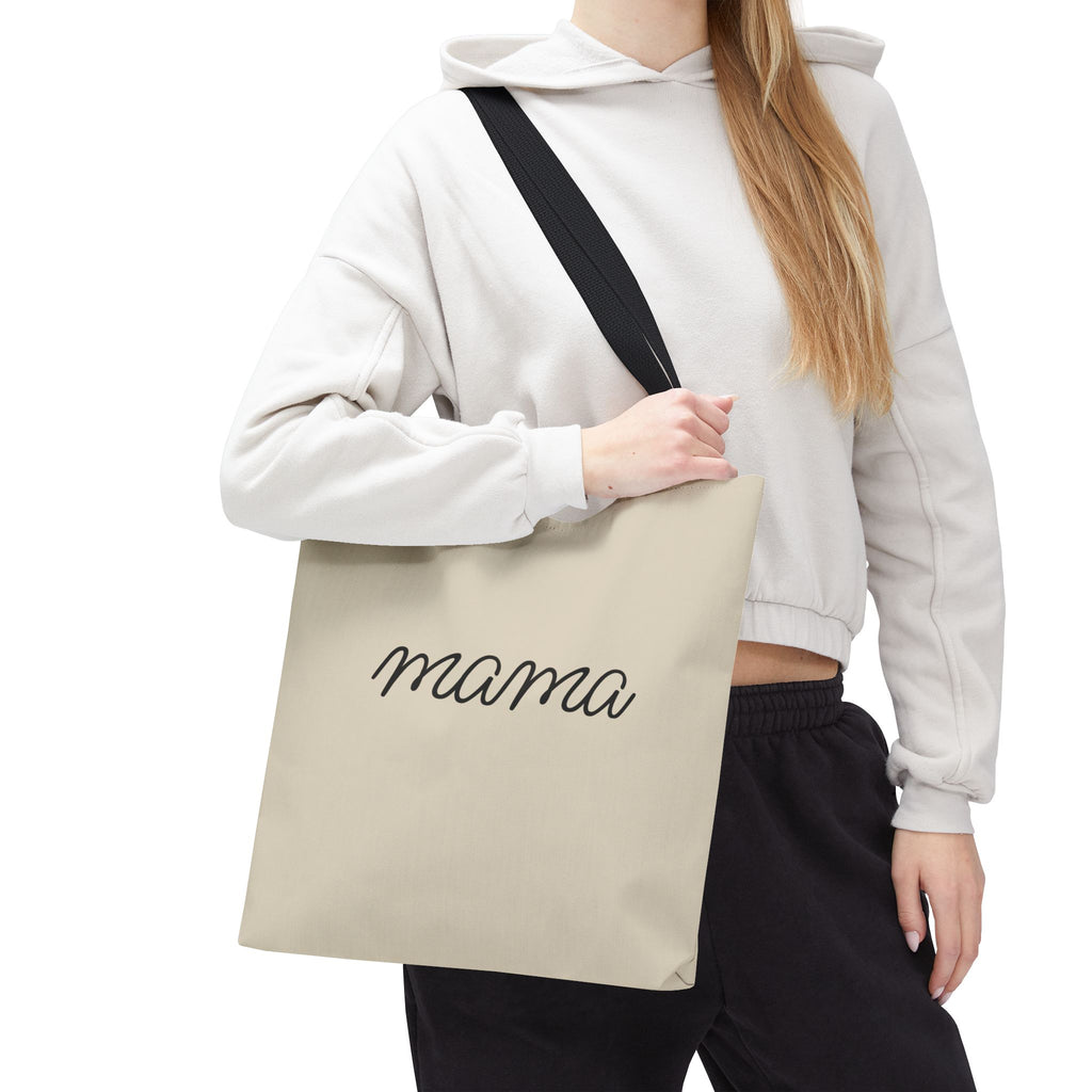 Mama Tote Bag — "God is within her; She will not fall" Script Canvas Tote