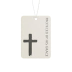 Car Air Freshener — "Protected by His Grace" Cross Scented Tag