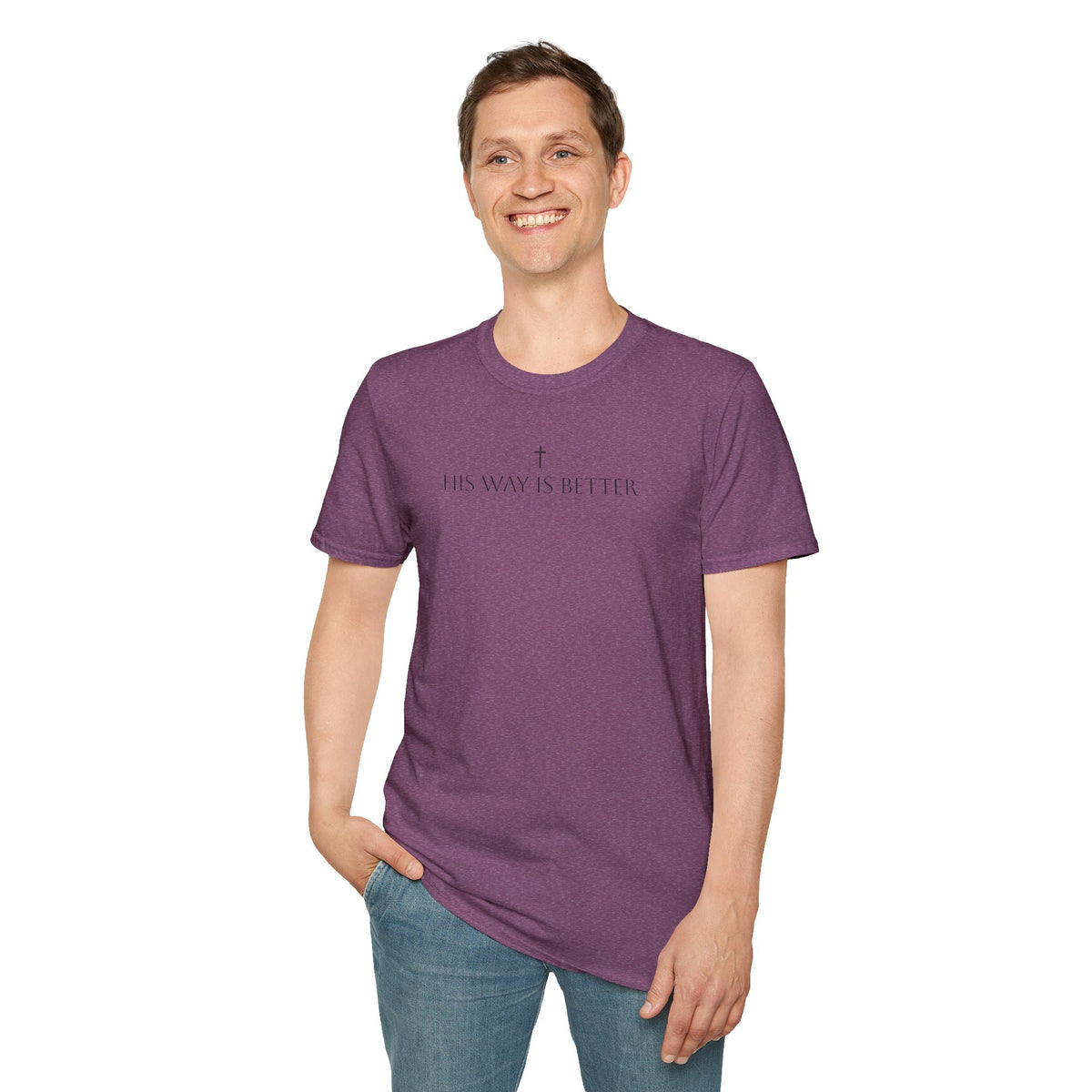 His Way Is Better T-Shirt — Minimal Cross Christian Tee
