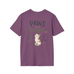 Cat 'Paws and Prayers' T-Shirt — Cute Christian Cat Graphic Tee