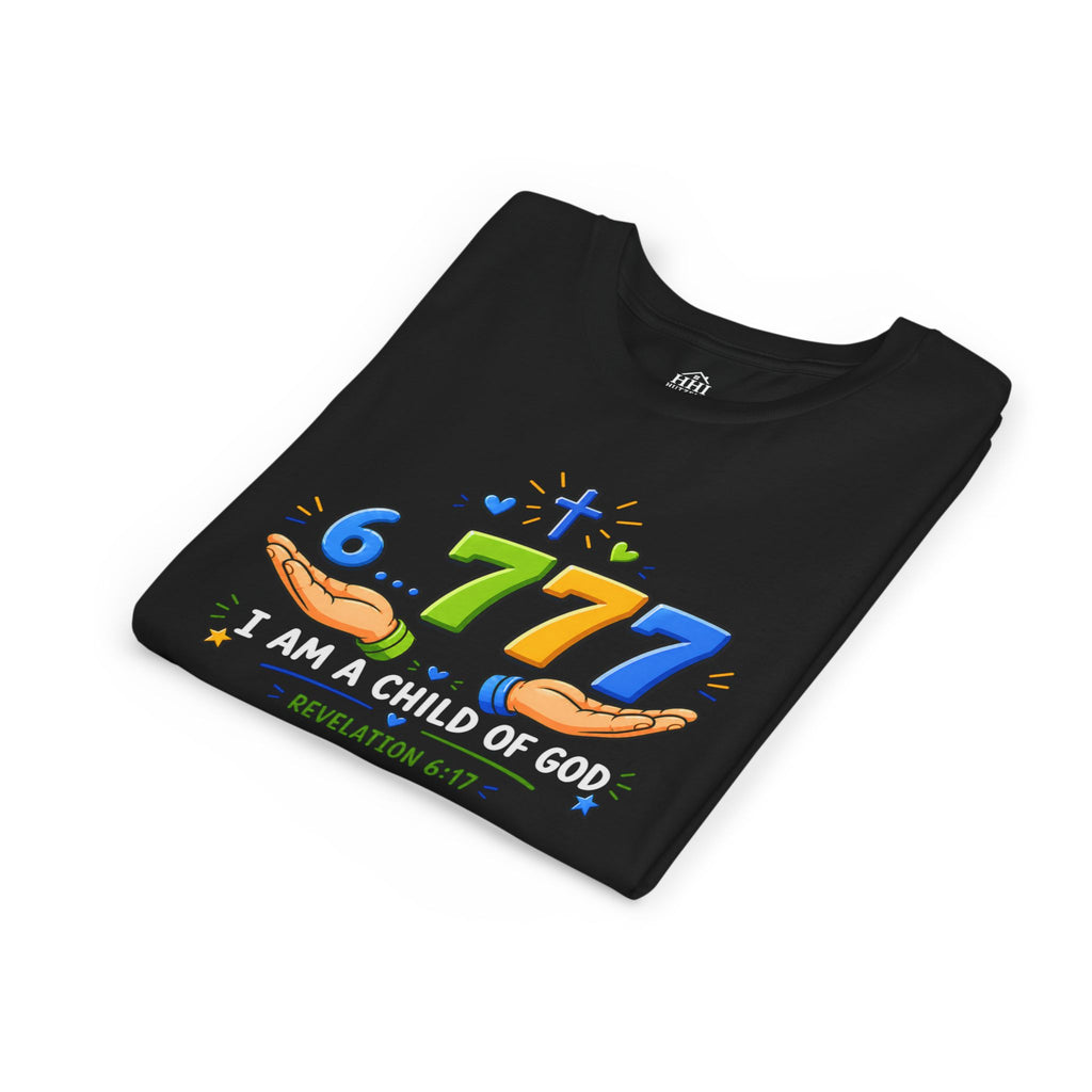 Youth Christian Tee - "6.777 I Am a Child of God" Kids Short Sleeve Shirt