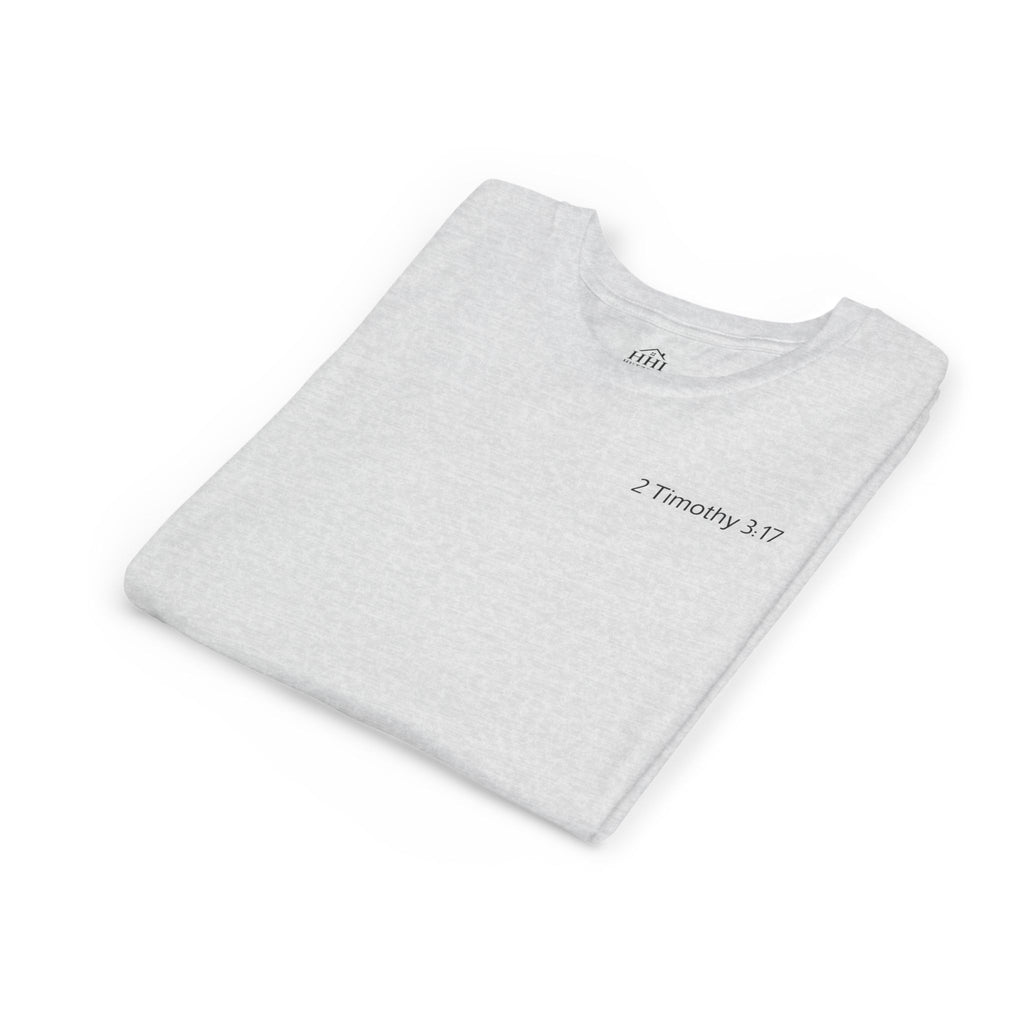Equipped Youth Tee – Christian Kids T-Shirt with Cross & 2 Timothy 3:17