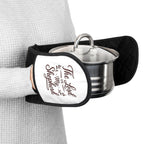 Oven Mitts - 'The Lord is My Shephard, I Shall Not Burn Dinner" Double Oven Mitt (Black Quilted Pot Holder)