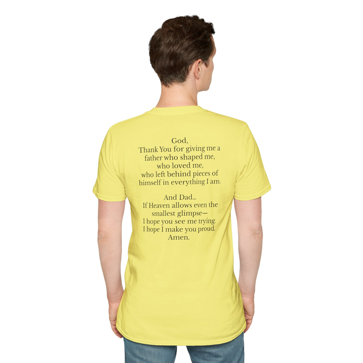 Memorial Prayer T-Shirt — 'God, Thank You for Giving Me a Father' Tribute Tee