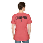 Equipped Cross T-Shirt — Christian Faith Shirt with 'Equipped' Back Print and 2 Timothy 3:17 Chest
