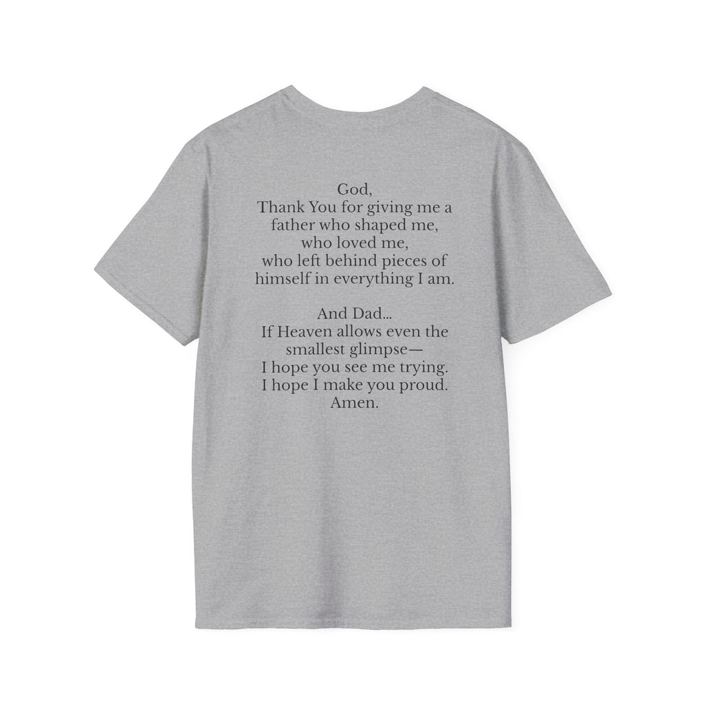 Memorial Prayer T-Shirt — 'God, Thank You for Giving Me a Father' Tribute Tee