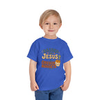 Toddler Tee – “Raised on Jesus & Chicken Nuggets” Cute Faith Kids Shirt