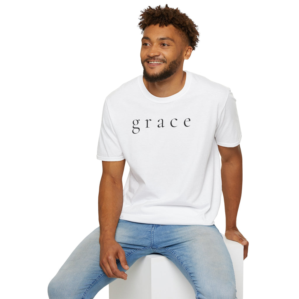 Grace Script T-Shirt — Minimalist Christian Faith Tee