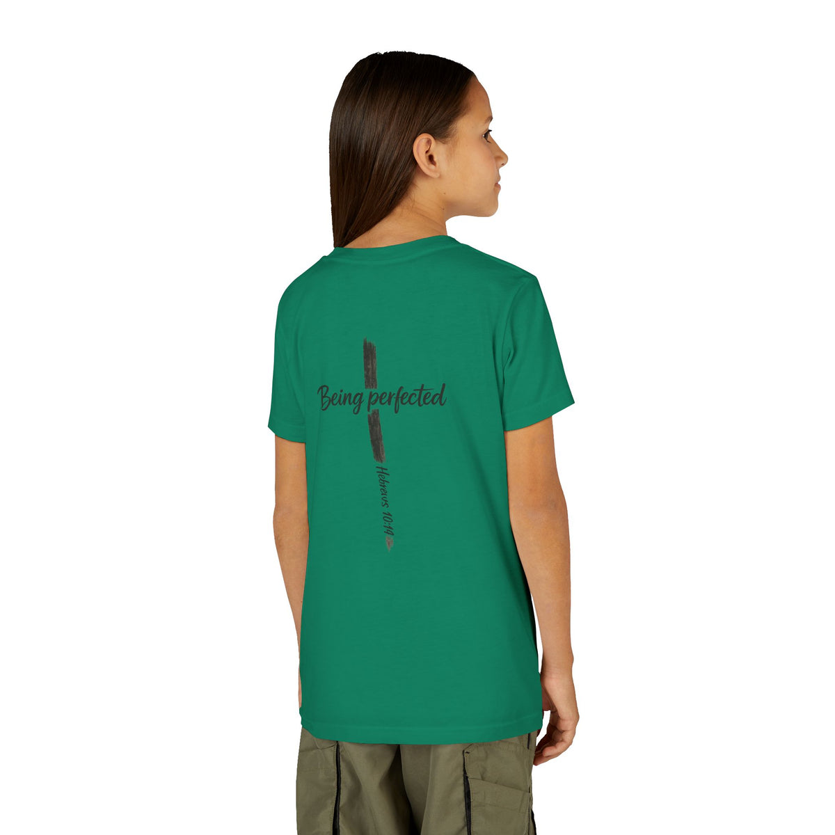 Youth Tee — "Being Perfected" Inspirational Christian T-shirt