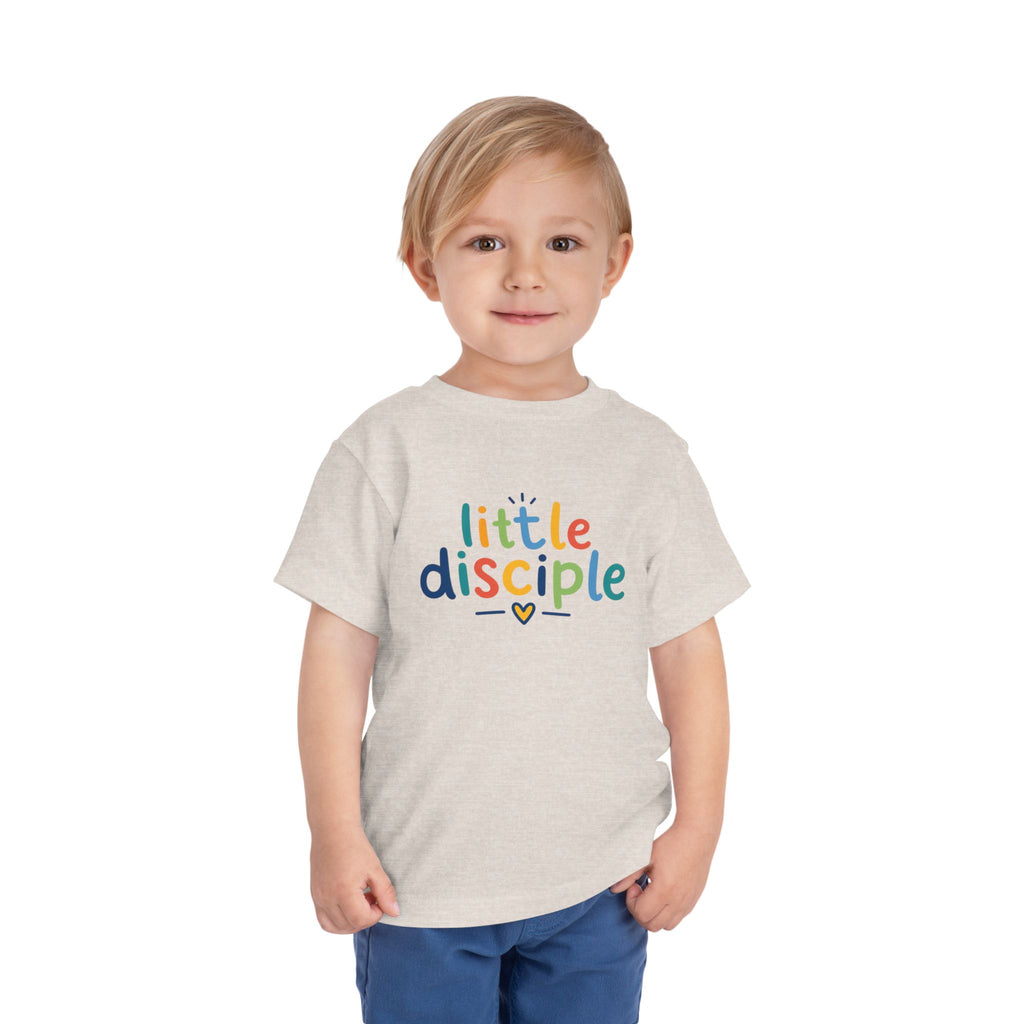 Toddler Tee — "Little Disciple" Colorful Christian Kids Shirt