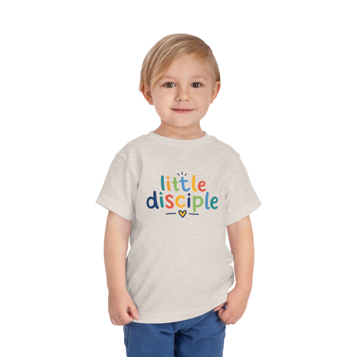 Toddler Tee — "Little Disciple" Colorful Christian Kids Shirt