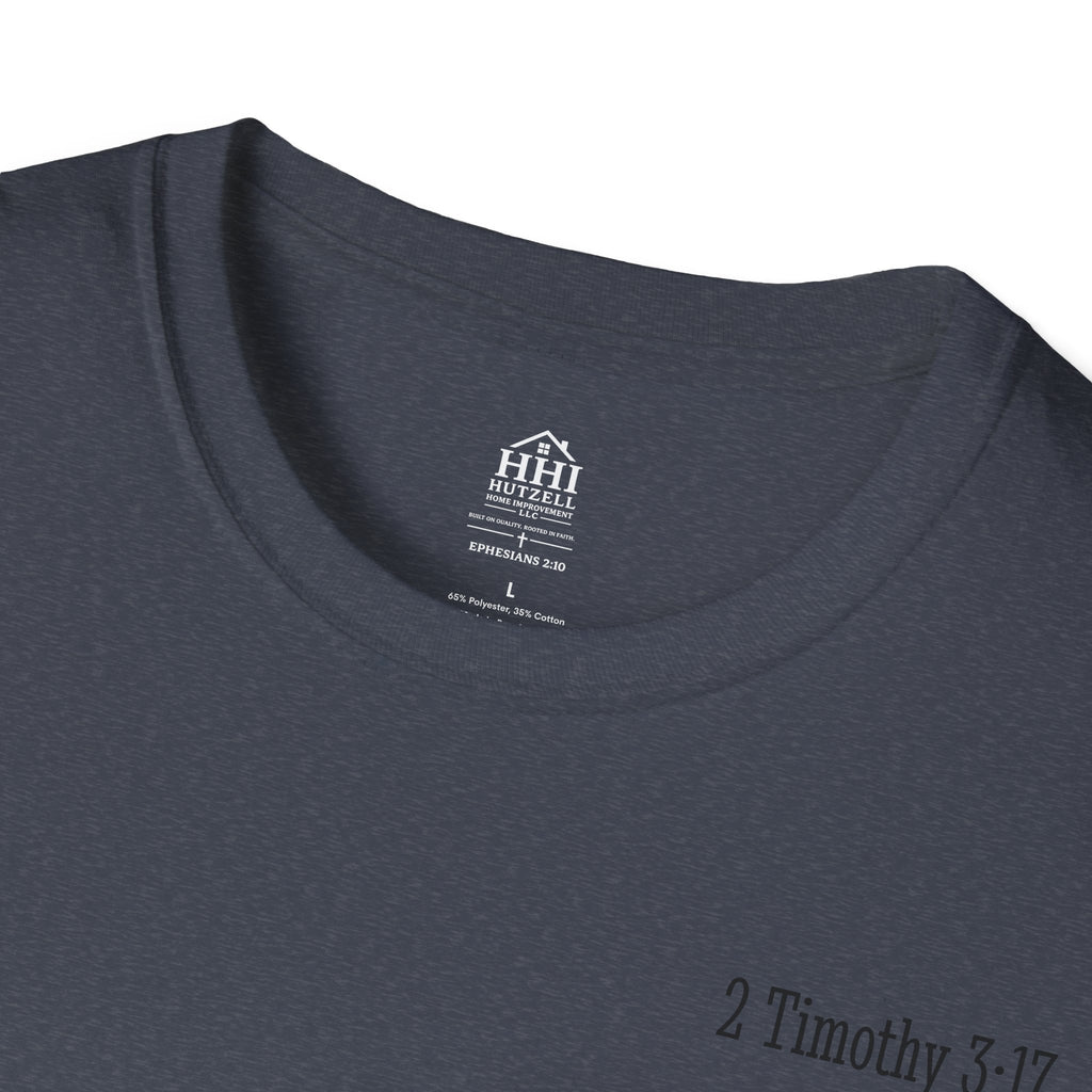 Equipped Cross T-Shirt — Christian Faith Shirt with 'Equipped' Back Print and 2 Timothy 3:17 Chest