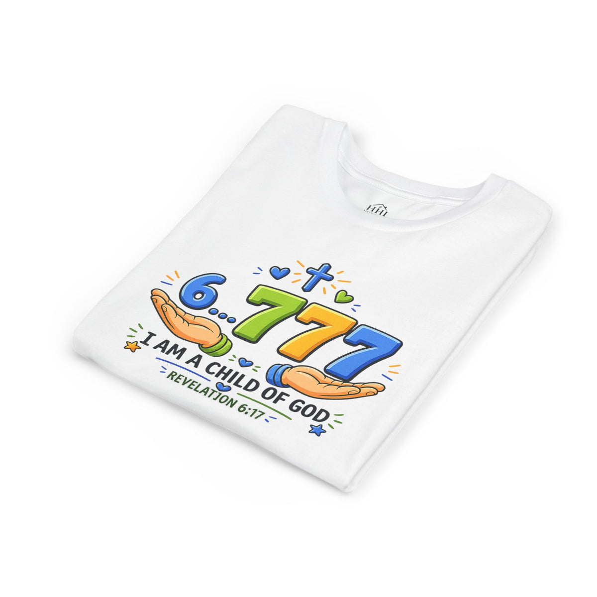 Youth Christian Tee - "6.777 I Am a Child of God" Kids Short Sleeve Shirt