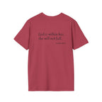 Personalized Mama T-Shirt — 'God is within her, she will not fall' Psalm 46:5 Christian Mom Tee