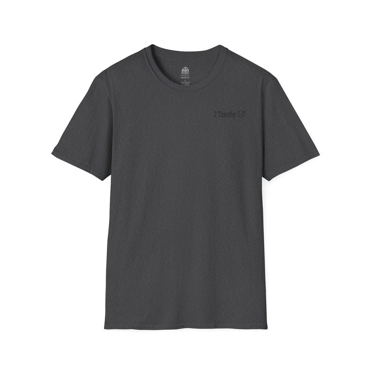 Equipped Cross T-Shirt — Christian Faith Shirt with 'Equipped' Back Print and 2 Timothy 3:17 Chest