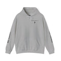 Christian Hoodie — "Ephesians 1:7" Cross Front, "But Forgiven." Back, "Not Finished / Not Perfect" Sleeve
