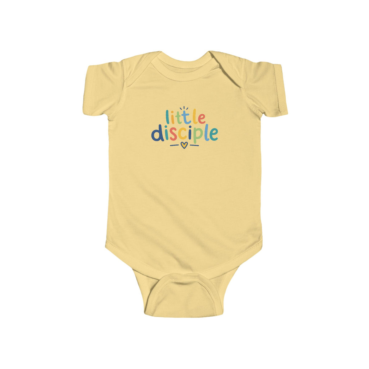 Infant Bodysuit - "Little Disciple" Colorful Christian Baby Onesie