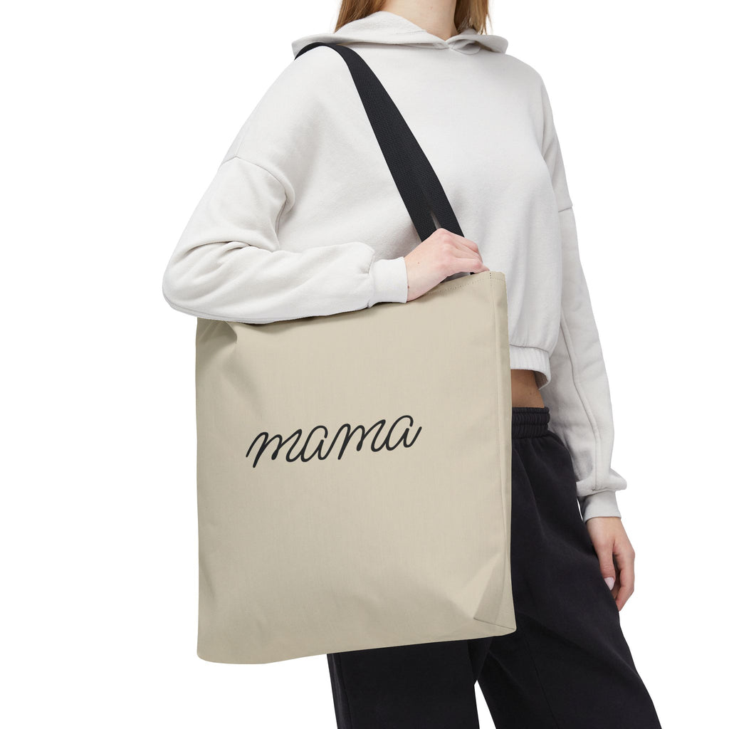 Mama Tote Bag — "God is within her; She will not fall" Script Canvas Tote
