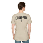 Equipped Cross T-Shirt — Christian Faith Shirt with 'Equipped' Back Print and 2 Timothy 3:17 Chest
