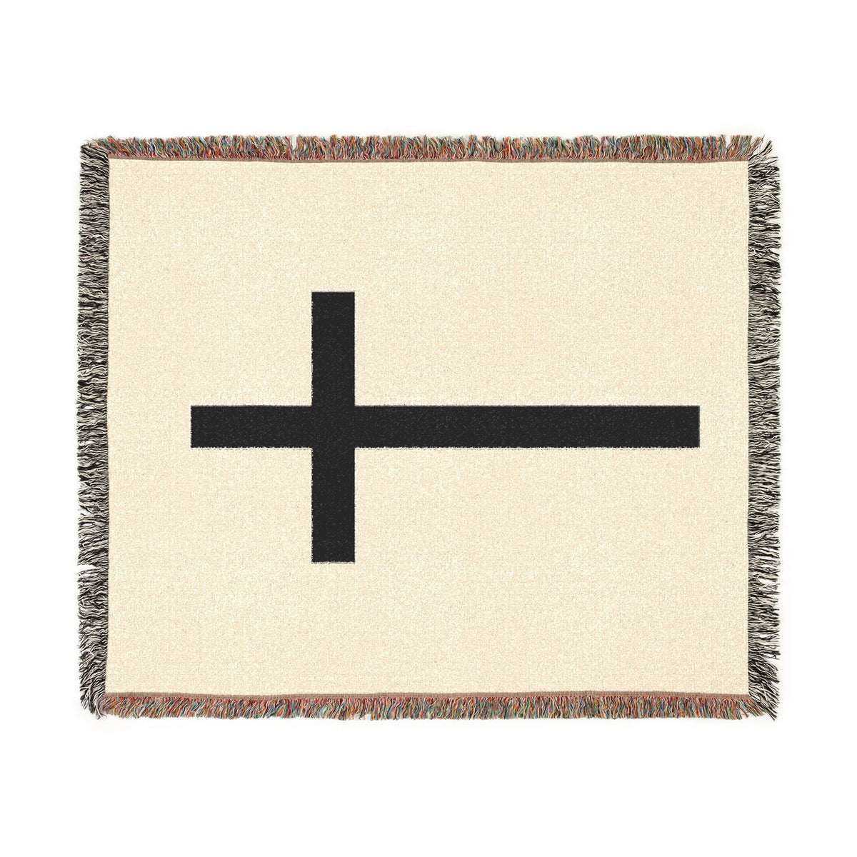 PERSONALIZABLE Woven Blanket —  Keep the cross or use your own image!